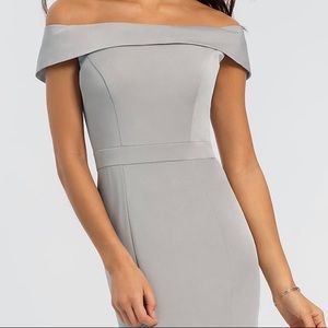 Off the shoulder Satin Kleinfeld dress